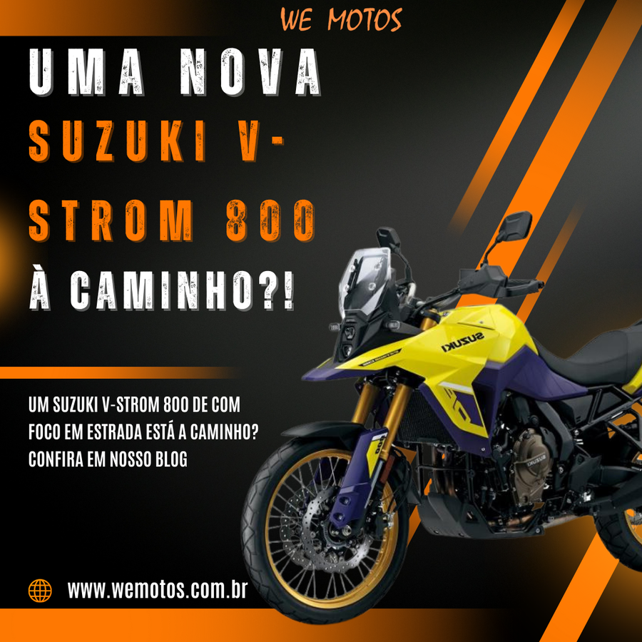 UM SUZUKI V-STROM 800 DE COM FOCO EM ESTRADA ESTÁ A CAMINHO?